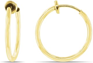 Clip On Spring Hoop Earrings for Non-Pierced Ears