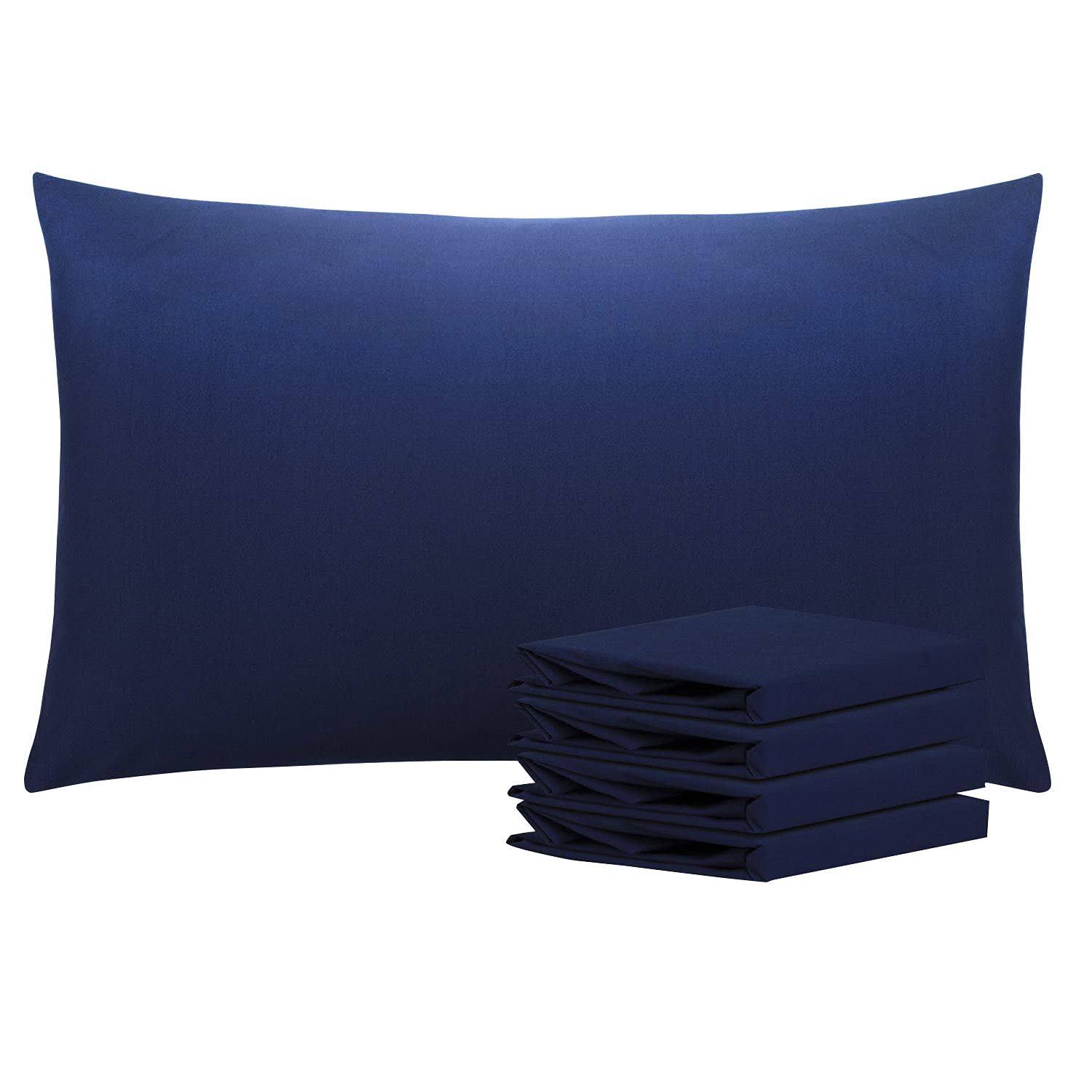 NTBAY Queen Pillowcase Set - 4 Pack Brushed Microfiber 20x30 Pillowcases - Soft,