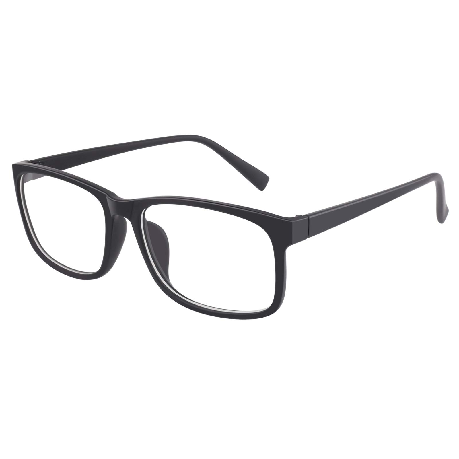 GQUEEN Fake Clear Glasses Non-prescription Eyeglasses Rectangular Frame | Lightw