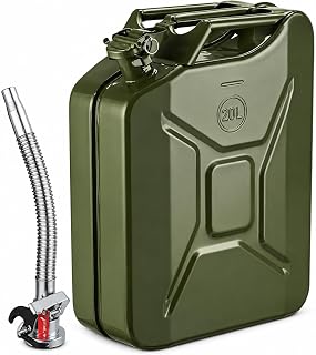 Autojack Metal Petrol Jerry Can 20l Diesel Jerry Can 20l with Flexi Spout | Diesel Jerry Can 20L, With Flexi Spout