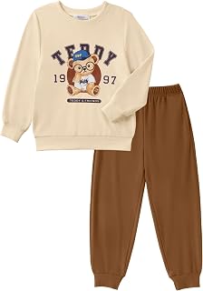 Arshiner Boys 2 Piece Sweatsuit Long Sleeve Pullover Sweatshirt & Pants Set