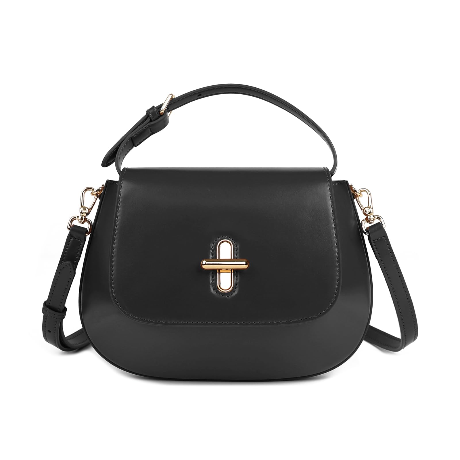 Genuine Leather Crossbody Shoulder Bags for Women, Structured Handbags