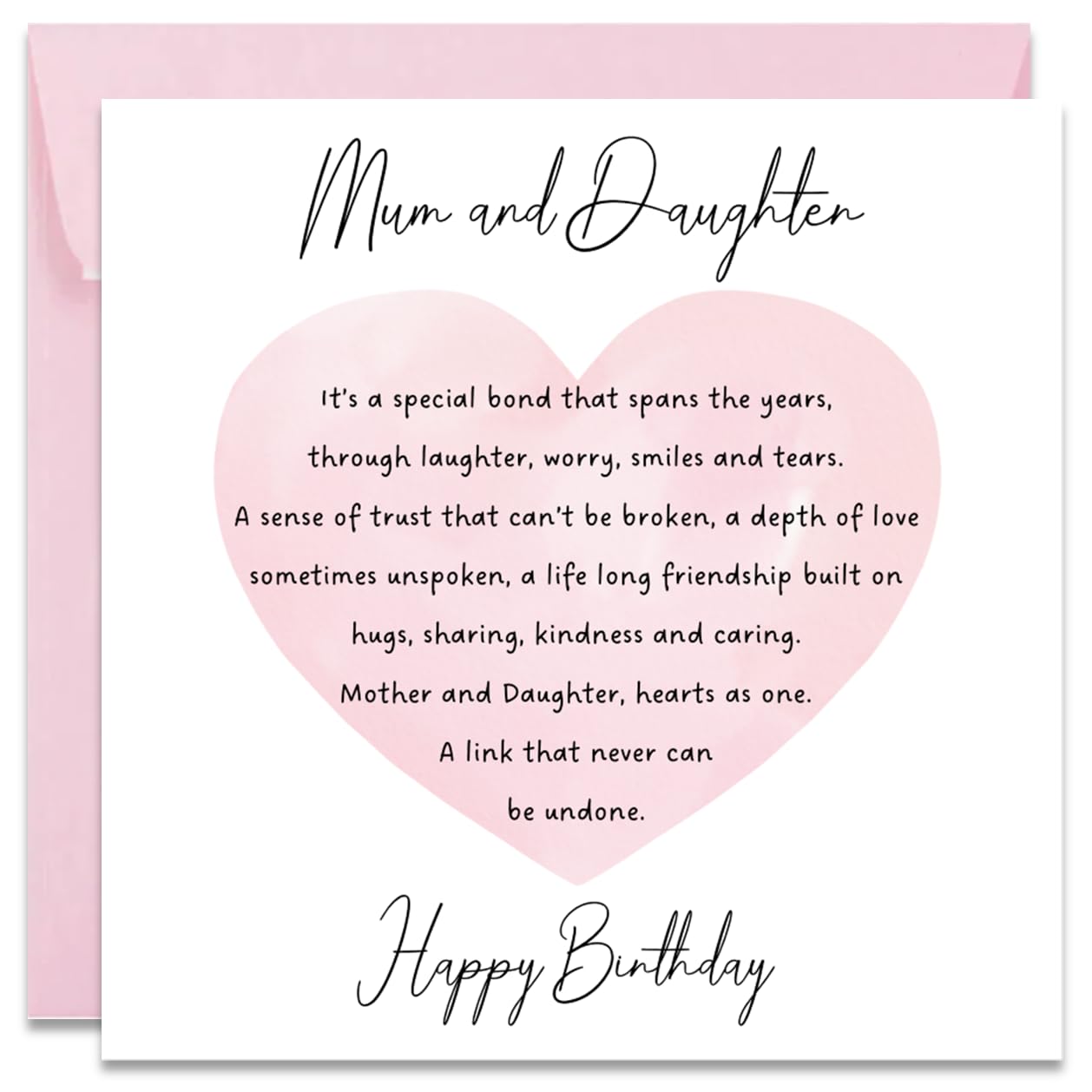 Printperfect mum birthday card, happy birthday mum card from daughter, sweet bir
