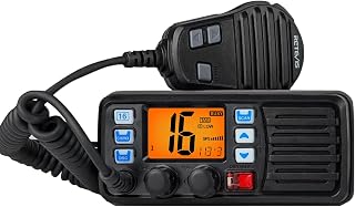 Retevis RM20 25W Fixed Mount Marine Radio, IP67 Built-in GPS DSC Loud Audio | Offshore Fishermen, Charter Boat Captains, 110dB Speaker, NOAA Weather Alert, 88 Global Channels, Vibration Drainage, 3-Watch