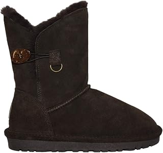 Reissner Lammfelle LARA Brown Sheepskin Anti-Slip Winter Lined Ankle Boot
