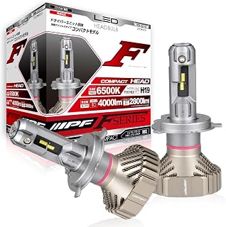 IPF LED Headlight for Cars H19 Hi/Lo Switching 4,000 lm 2,800 lm 6,500K White 12V/24V Compatible 2 Pieces Car Inspection Compatible External Driver Unit Type Fanless Specification Anti-Interference