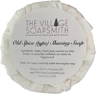 Old Spice Shaving Soap, thick lather, wonderful scent. Just like dad and grandpa used.