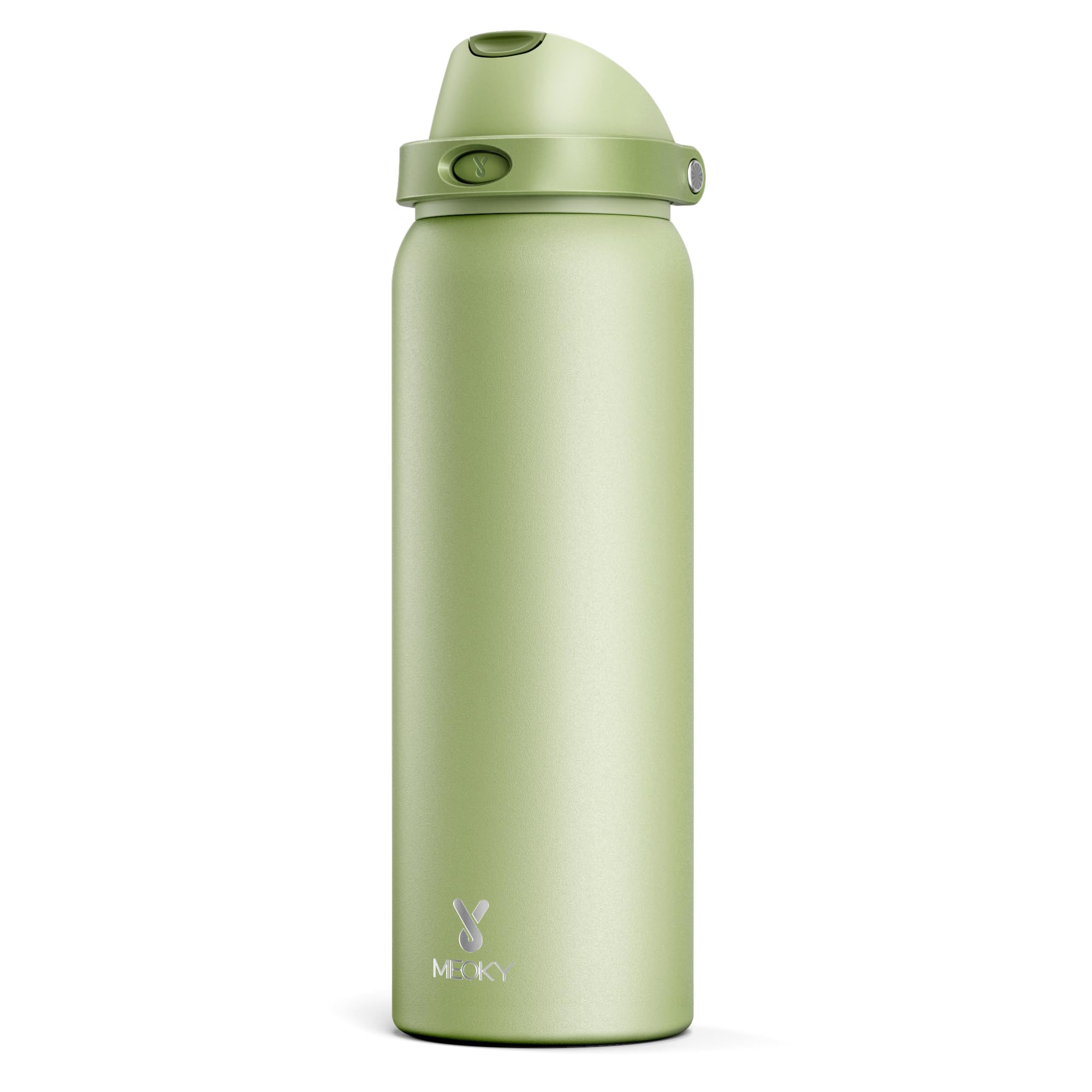 1183ml Metal Water Bottle for Sports: Meoky Stainless Steel Water Bottle with 2-