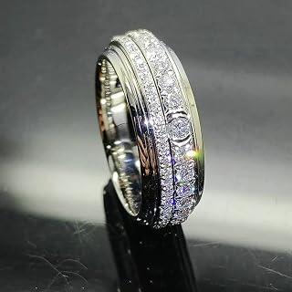 Sparkling Cubic Zirconia Promise Rings Wedding Rings for Women Fashion Versatile Jewelry