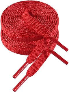 VSUDO 8mm Flat Sports Laces and Laces for Sneakers, Sneakers and Sports Shoes - 29 Colours and 14 Lengths Available, Cheap and Durable - 1 or 2 Pairs