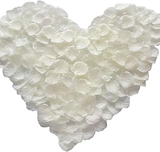 Ivory Rose Petals 1000 PCS Fake Rose Petals for Wedding,Engagement, Proposal .Artificial Flower Petals for Anniversary, Valentine’s Day, Banquet,Party. (Ivory)