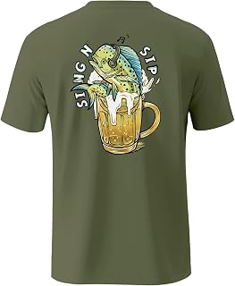 Palmyth Fishing Shirts Men Short Sleeve UPF 50+ Sun Protection UV T-Shirt