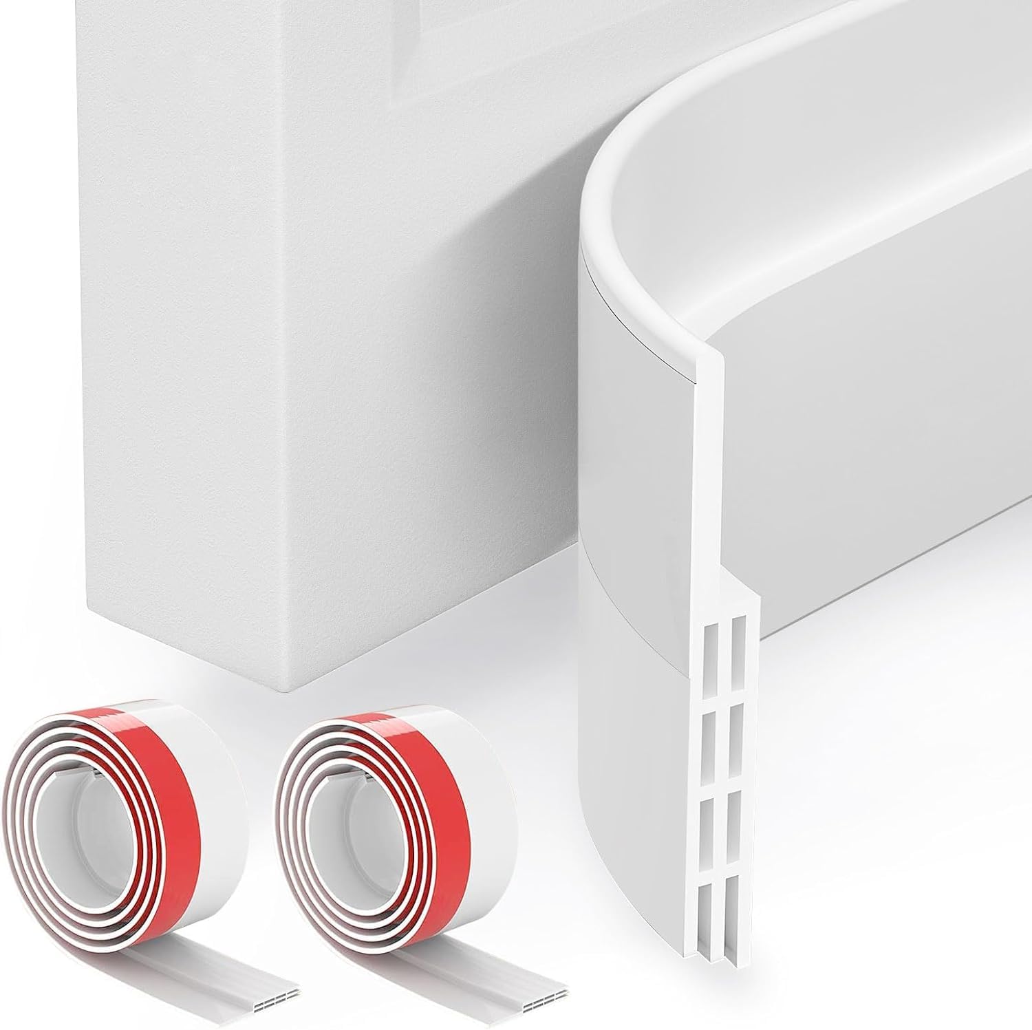 Grotheory 2 Pack Door Draft Stopper, Door Sweep, Weather Stripping Seal | Self-a