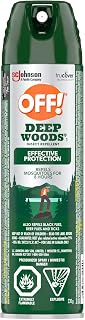 OFF! Deep Woods Bug Spray, 25% DEET Mosquito Repellent, 230g | 8-Hour Protection, Repels Ticks, Mosquitoes, Black Flies, Unscented, Non-Greasy, Safe On Clothing, Camping, Hiking, Hunting