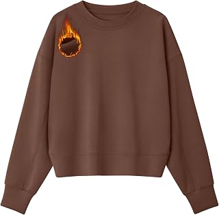 G4Free Smoofit Women's Fleece Sweatshirts Crewneck Long Sleeve Casual Tops