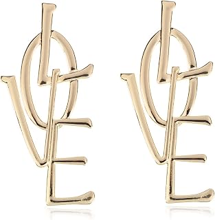 Punk Love Letter Large Long Drop Earrings for Women