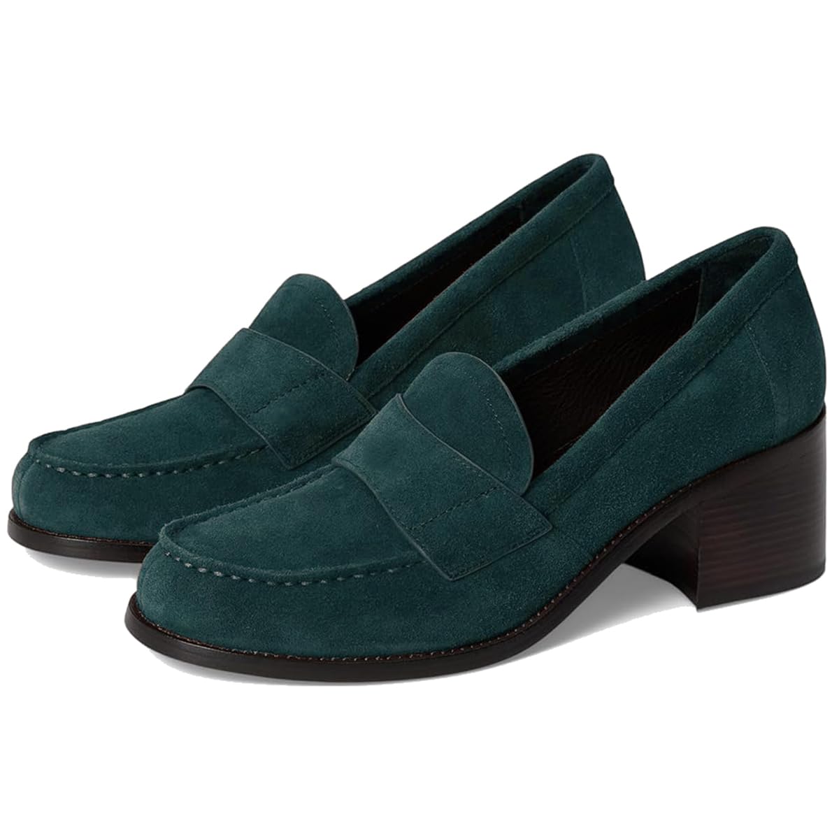 SHODENSE Women Vintage Chunky Heel Loafers Pumps Platform Round Closed Toe Oxfor