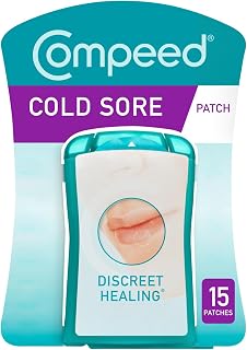 Compeed Cold Sore Patches for Fast Healing, Hydrocolloid, Pack of 15 | Use from first sign, fast healing and reduced scabbing, virus shield helps reduce contamination, discreet under make-up