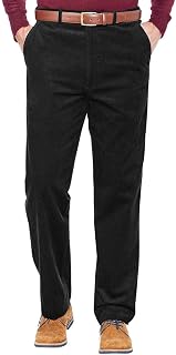 Chums | Men | Elastic Waist Corduroy Pants |, Black, 46W / 27L