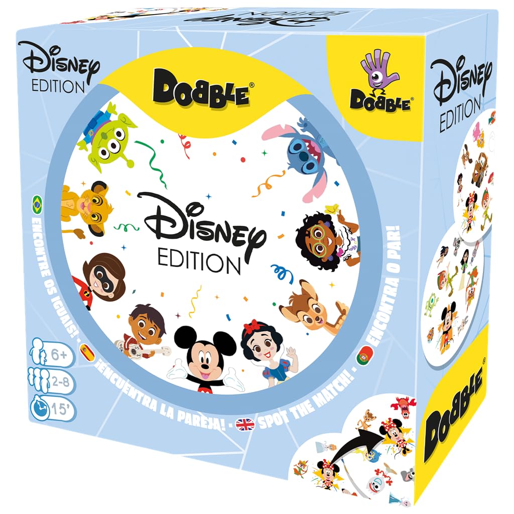 Asmodee | Disney Dobble | Family Card Game | Ages 6+ | 2-8 Players | 15 Minutes 