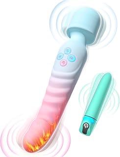 G Spot Vibrator Wand & Bullet Vibrator Set - Vibrators Sex Toys for Women, Clitoral Dildo with 7 Vibrating Modes, Waterproof Heating Wand Massager, Adult Sex Toy for Female and Couples