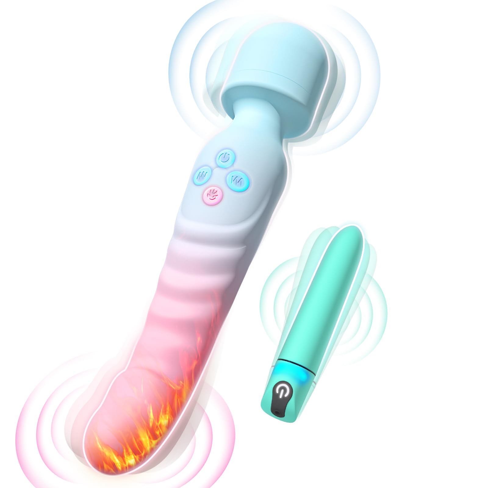 G Spot Vibrator Wand & Bullet Vibrator Set - Vibrators Sex Toys for Women, Clito