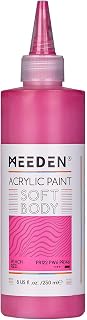 MEEDEN Soft Body Acrylic Paint: Peach Red Matte Finish 250ml/8.45oz