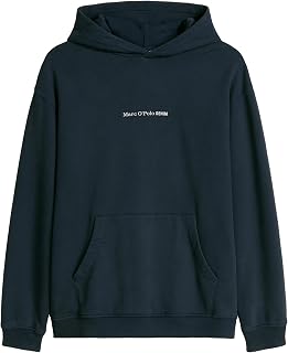 Marc OPolo Denim Men's Hooded Sweatshirt in Organic Cotton with Logo Print