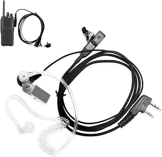Walkie Talkie Earpiece with Mic Suitable for Retevis Baofeng Kenwood 2-pin | Ear Piece for Radio, Radio Earpiece 2 Pin for BaoFeng Kenwood, Security Ear Pieces for Security Guard Accessories