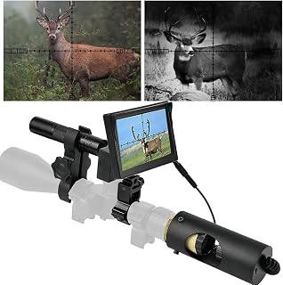 BESTSIGHT DIY Night Vision Scope with 5" Display and 850nm IR | Quick Installation Barrel, 5W Infrared Illuminator, 218 Yards/200m Night View, Fits 38-44mm Eyepiece Rifle Scope