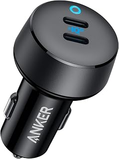 Anker 40W 2-Port PowerIQ 3.0 USB C Fast Charging Car Charger | PowerDrive III Duo Power Delivery Adapter for iPhone 17 / 17 Pro Max / 16 / 15 Series, Galaxy S24 / S23, AirPods, and More