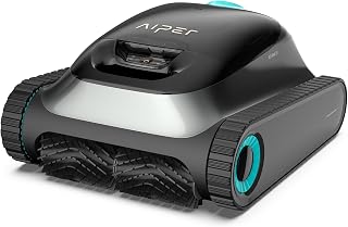 AIPER Scuba S1 Cordless Robotic Pool Cleaner, Smart Navigation, Wall Climbing Cleaning Vacuum, 150-Min Runtime for Inground Pools up to 1600 Sq.ft, Grey (Renewed)
