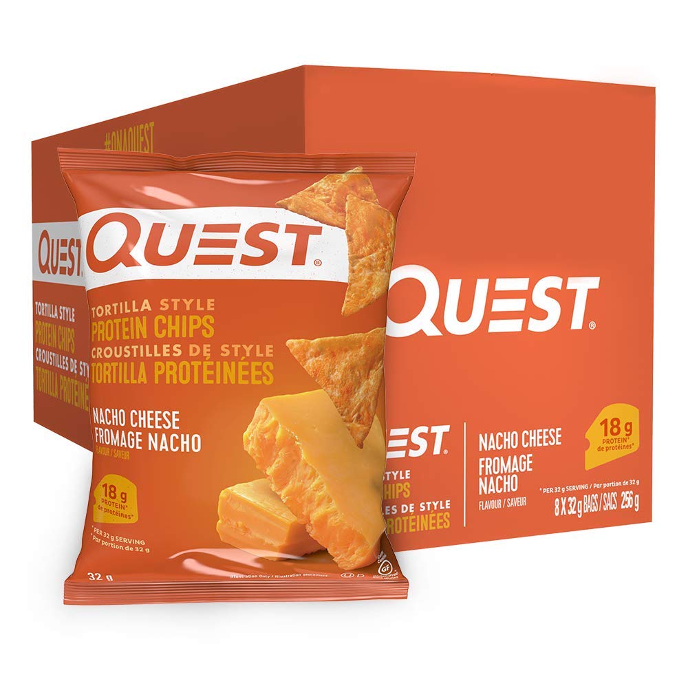 Quest Nutrition Nacho Cheese Flavour Tortilla Style Protein Chips, High Protein,