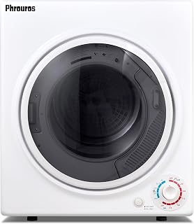 Phrouros Portable Dryer for Apartment 3.5 Cu.Ft, 110V Laundry Dryer with Stainless Steel Tub, 4 Drying Mode, Portable Dryers for Laundry, Apartments, RVs, Dorms, 1500W