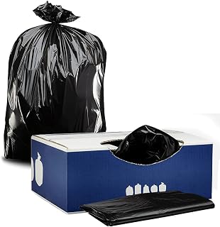 Plasticplace 40-45 Gallon Trash Bags │ 2.0 Mil │ Black Extra Heavy Duty Garbage Can Liners │ 40" x 46" (100 Count)