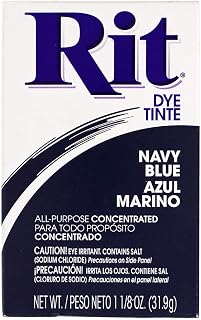 All Purpose Concentrated Rit Dye Powder Single Pack for Clothing, Décor, and Crafts – Navy Blue