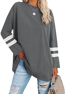 Ebifin Women's Oversized Long Sleeve Crew Neck Top