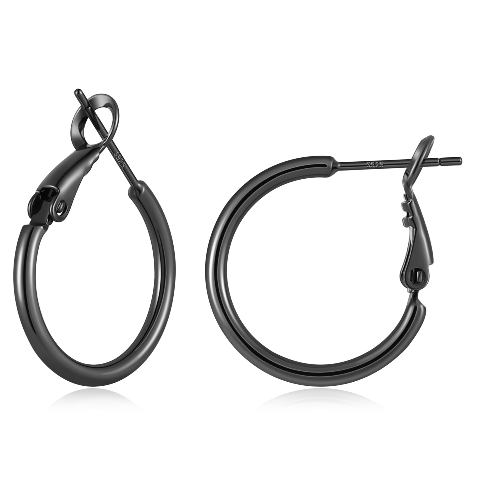 Gold Hoop Earrings for Women, 14K Gold Plated Thin Hoops