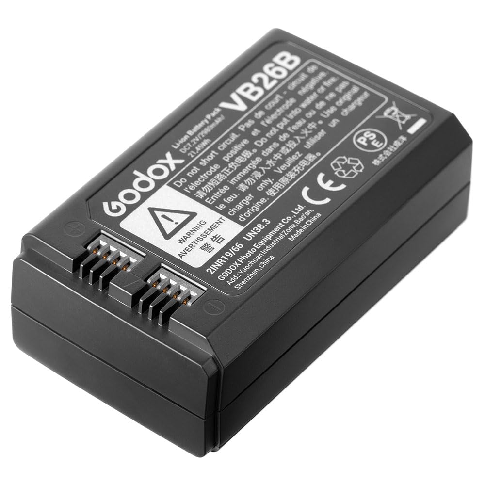 GODOX V1 Battery VB26 VB26A VB26B,7.2V/2980mAh Li-ion Battery | for Godox V1 V1P
