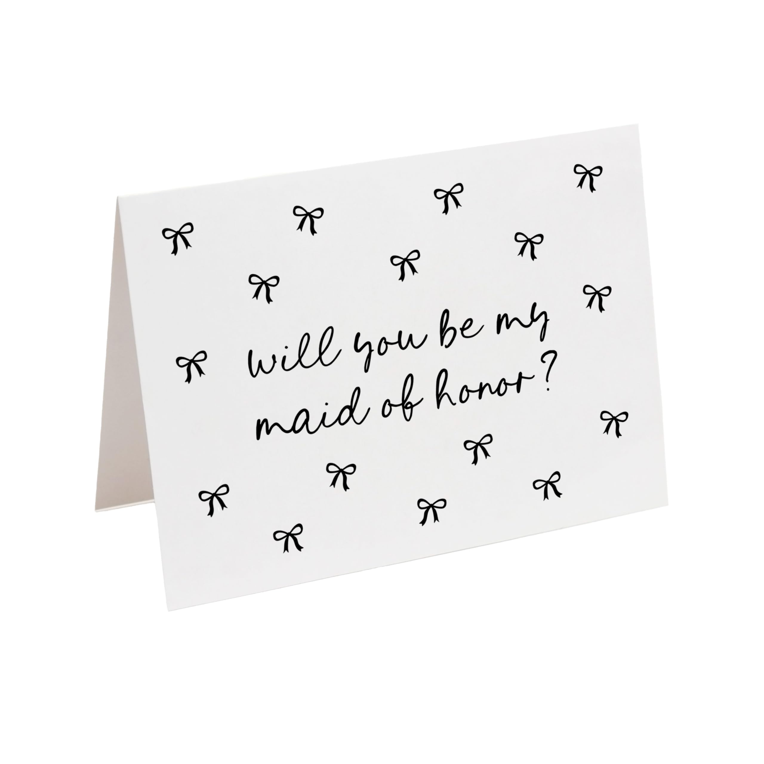 Maid of Honor proposal card. Will you be my maid of honor. Printed card for brid