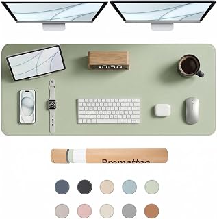 EXTRA LARGE NON-SLIP DESK PAD PROTECTOR - GRIP YOUR DESK FIRM AND SLIP RESISTANT YOU HAVE EVER SEEN IT! Vegan Leather Waterproof Laptop Mat for Keyboard & Mouse