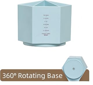 Multifunctional Desk Organizer 6 Slots 360 Rotating Desk Organizer for Office, Office and Home (Blue)