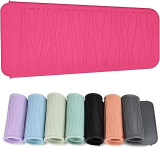 Silicone Heat Resistant Travel Mat Pouch for Hair Styling Tools (Hot Pink, 1 Pack)