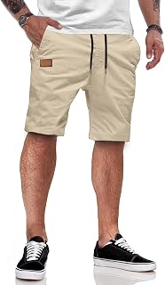 JMIERR Kurze Hosen Herren Sommer Shorts Herren Chino Baumwolle