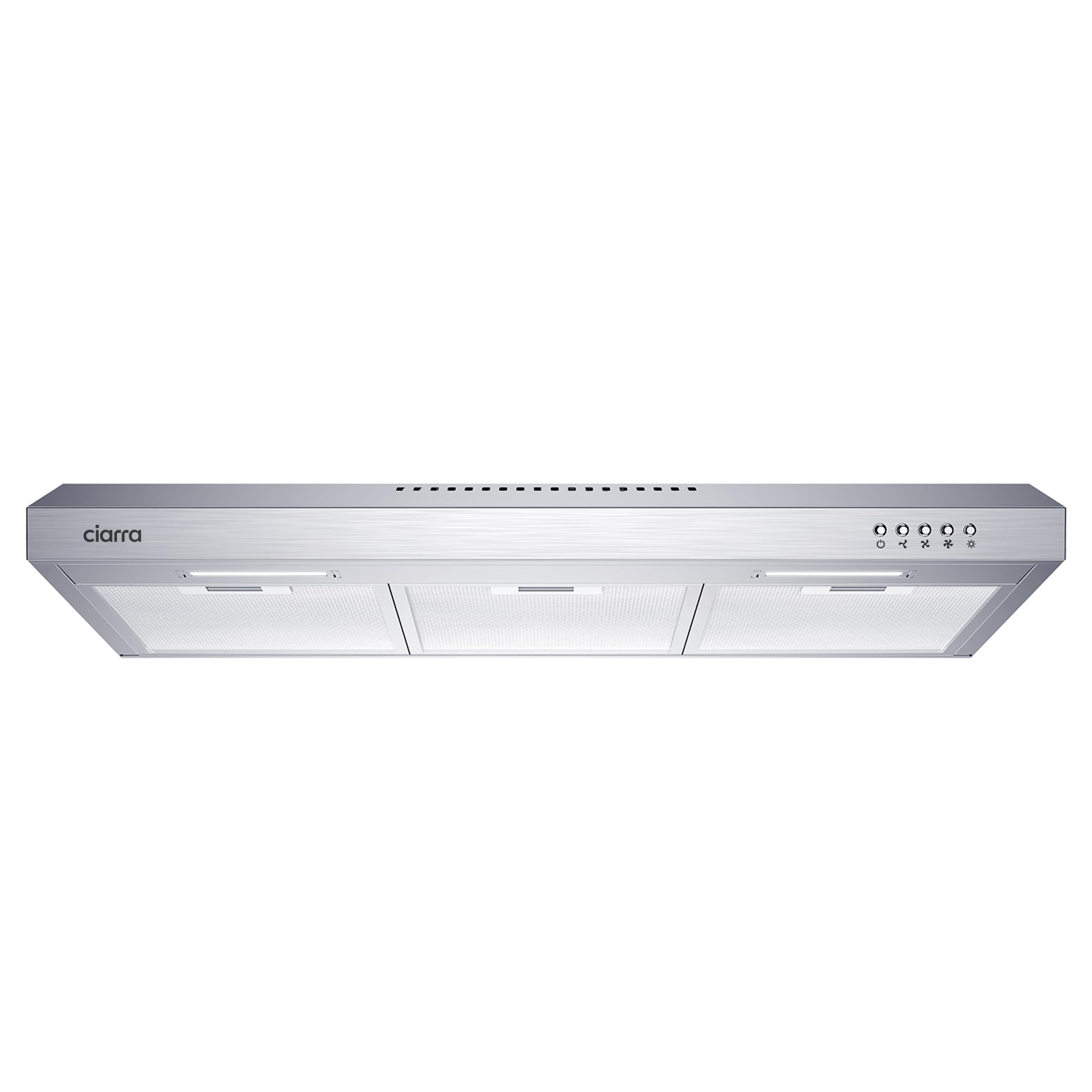 CIARRA Ductless Range Hood 30 inch Under Cabinet Hood Vent for Kitchen Ducted an