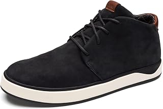 OLUKAI Papaku 'Ili Mens Boots Durable Waterproof Leather Comfortable Quilted Lining Underfoot Cushion All Day