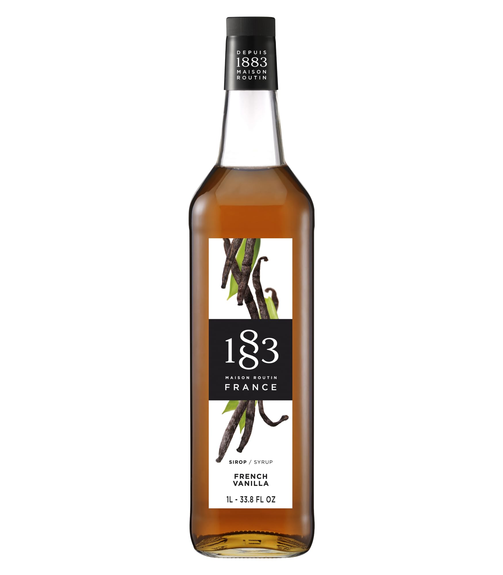 Maison Routin 1883 French Vanilla Syrup, Glass Bottle 1000 Milliliter