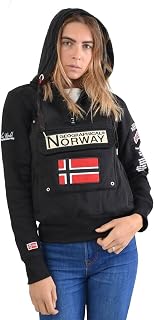 Geographical Norway Gymclass Lady - Women's Hooded Sweatshirt Kangaroo Pockets - Sweatshirt Sweater Long Sleeve Warm - Hoodie Gift Jacket Ideal Spring Summer Autumn Winter