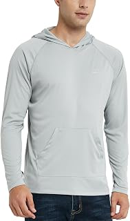 Willit Men's UPF 50+ Long Sleeve Sun Protection Hooded Sun Shirt Sun Protection UV Sun Protection Lightweight Athletic Running