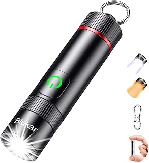 Blukar 2026 Gen 2 Small Torch Rechargeable,EDC Mini Flashlight with 8 Modes | 2 Color Temperatures, Memory Function, IPX6 Waterproof,Portable Pocket Torches for Daily Carry, Emergency-Keychain Included